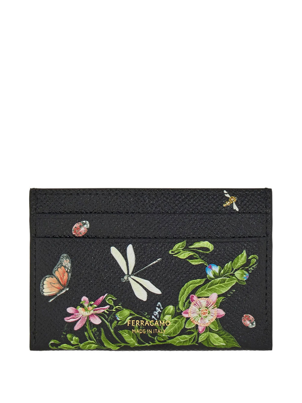 Ferragamo Women Gancini Card Holder With Floral Print
