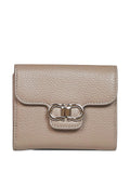 Ferragamo Women Gancini Grained Leather Compact Wallet