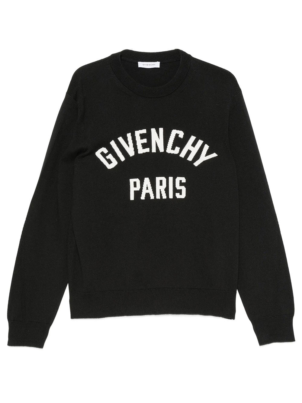 Givenchy Men Couture Seam Knitted Sweater With Givenchy Paris Detail