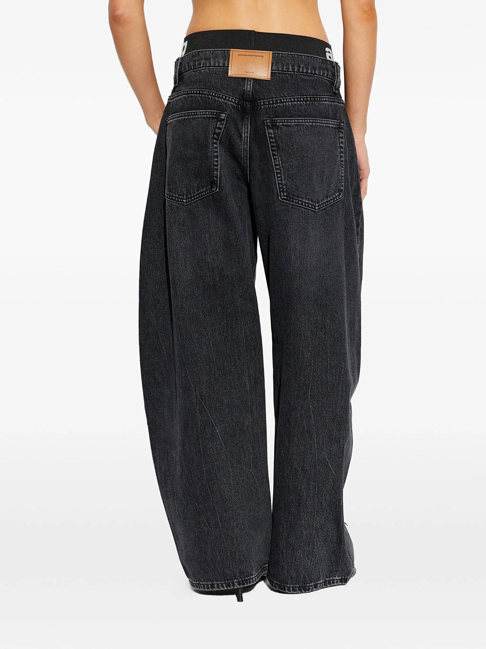 Alexander Wang Women Blow-Up Jeans With Logo Bike Short Waistband