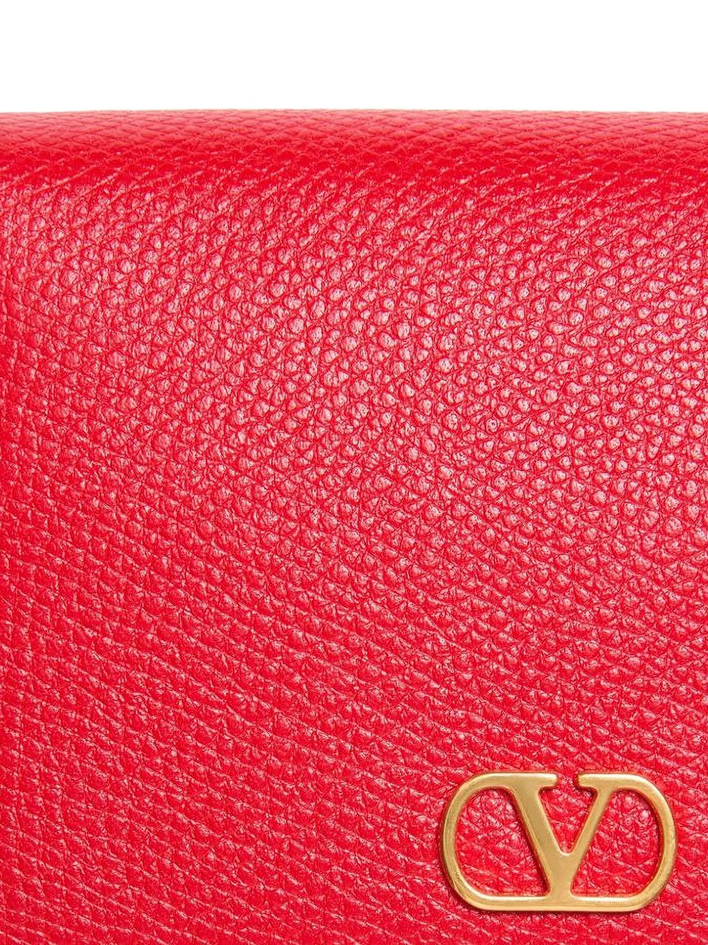 Valentino Garavani Women Vlogo Signature Grainy Leather Wallet