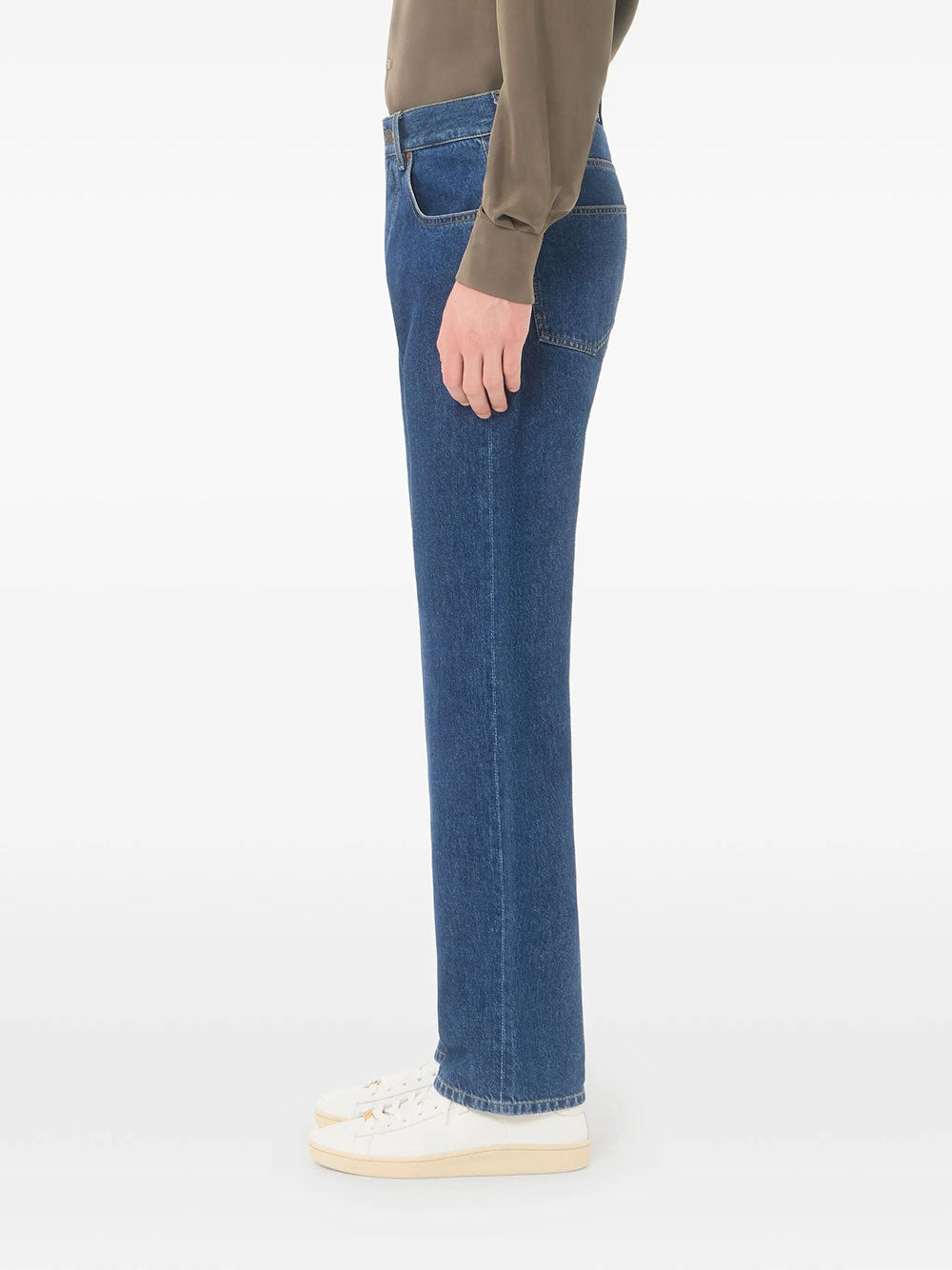 Valentino Garavani Men Valentino Denim Trousers With Vgold
