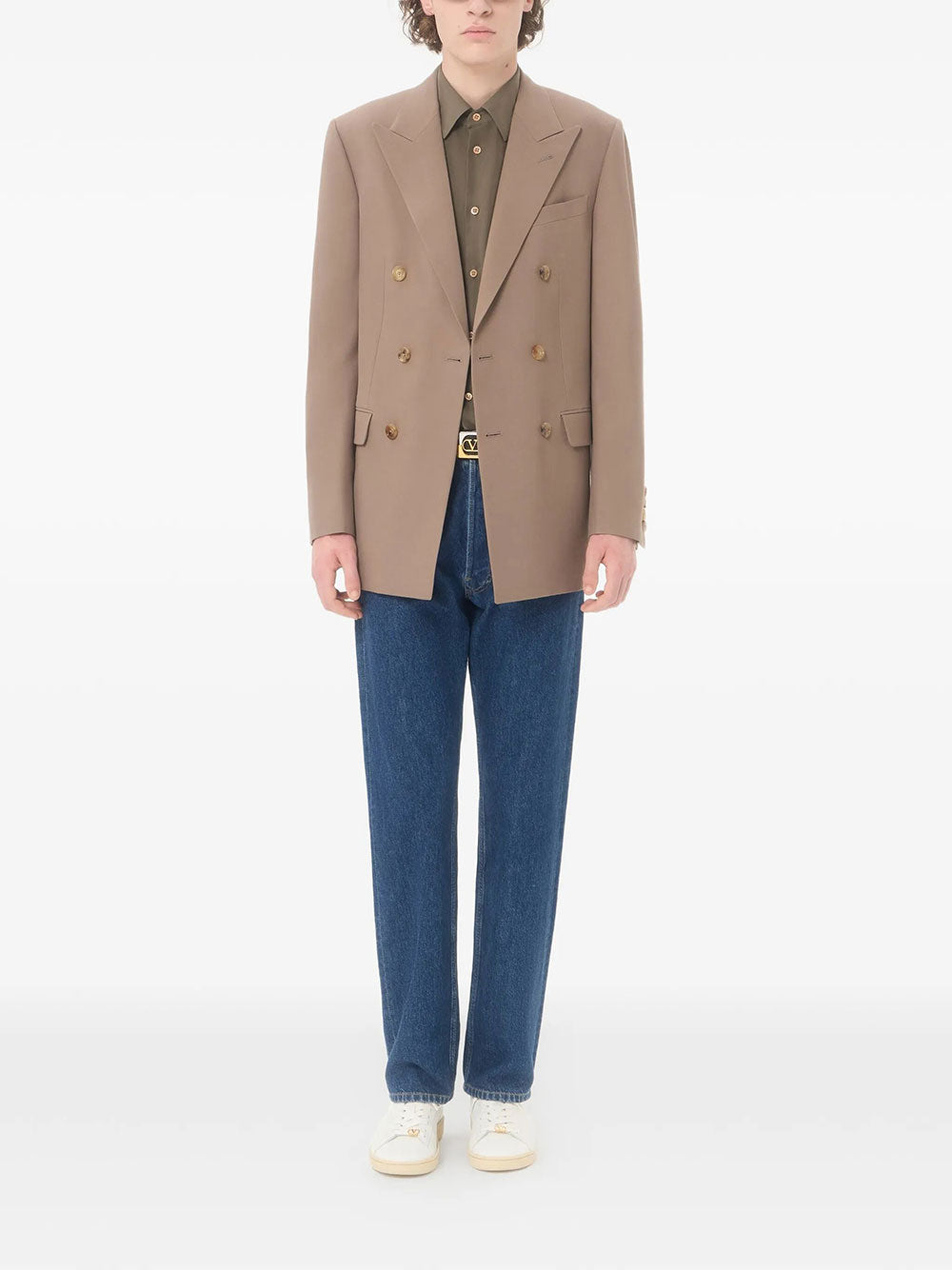 Valentino Garavani Men Valentino Denim Trousers With Vgold
