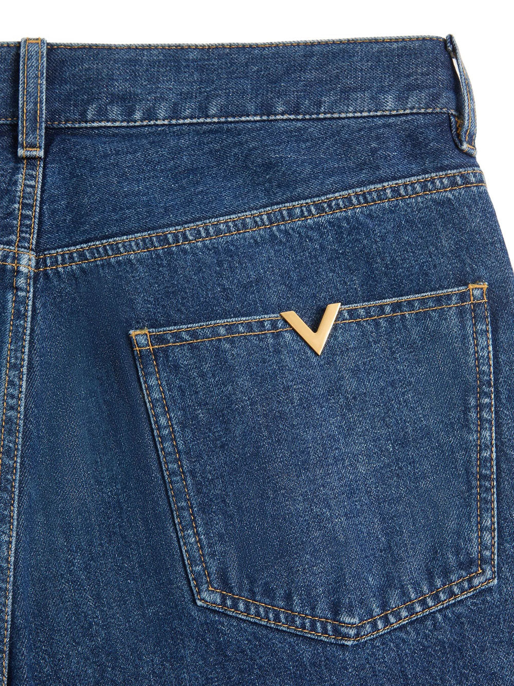Valentino Garavani Men Valentino Denim Trousers With Vgold