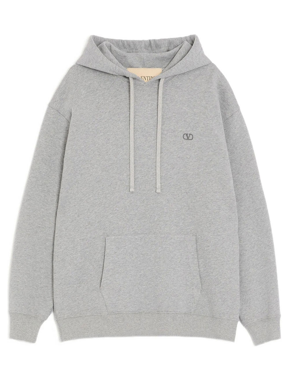 Valentino Garavani Men Valentino Cotton Hoodie With Vlogo Embroidery