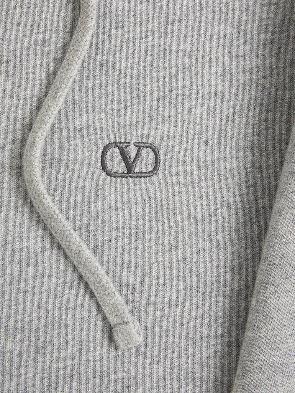 Valentino Garavani Men Valentino Cotton Hoodie With Vlogo Embroidery