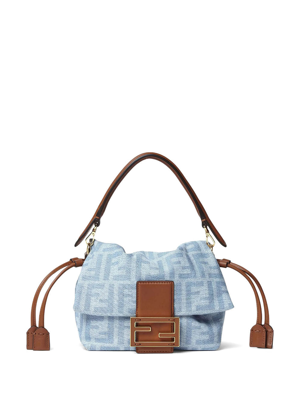 Fendi Women Mamma Baguette Small Ff Denim Mini-Bag