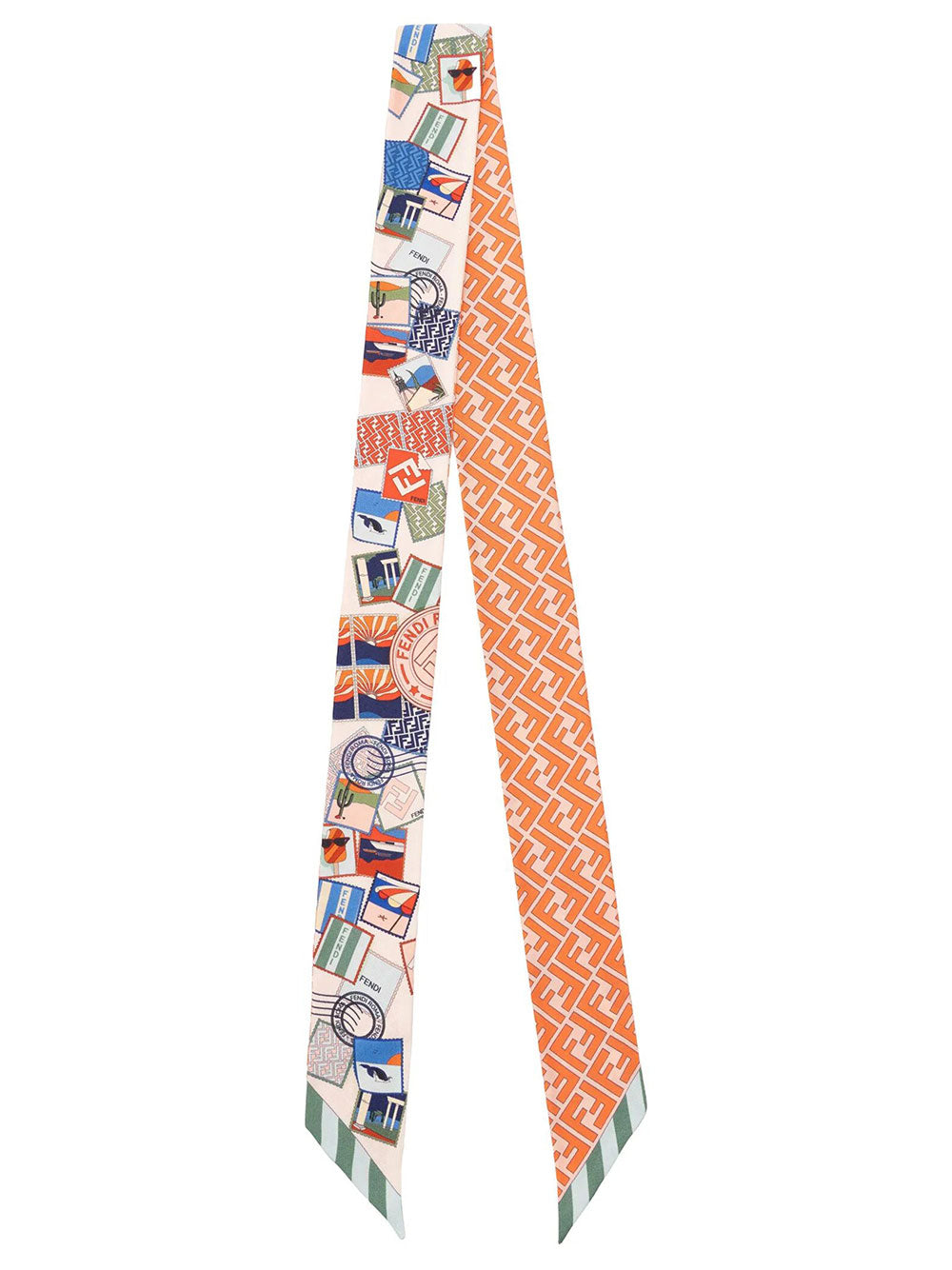 Fendi Women Bandeau In Seta Stampata Multicolor