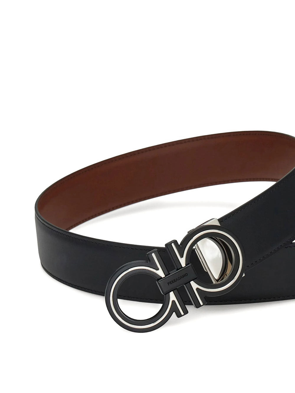 Ferragamo Men Cintura Reversibile E Regolabile Gancini