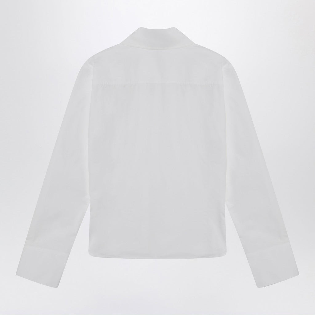 The Attico White Asymmetric Cotton Shirt Women