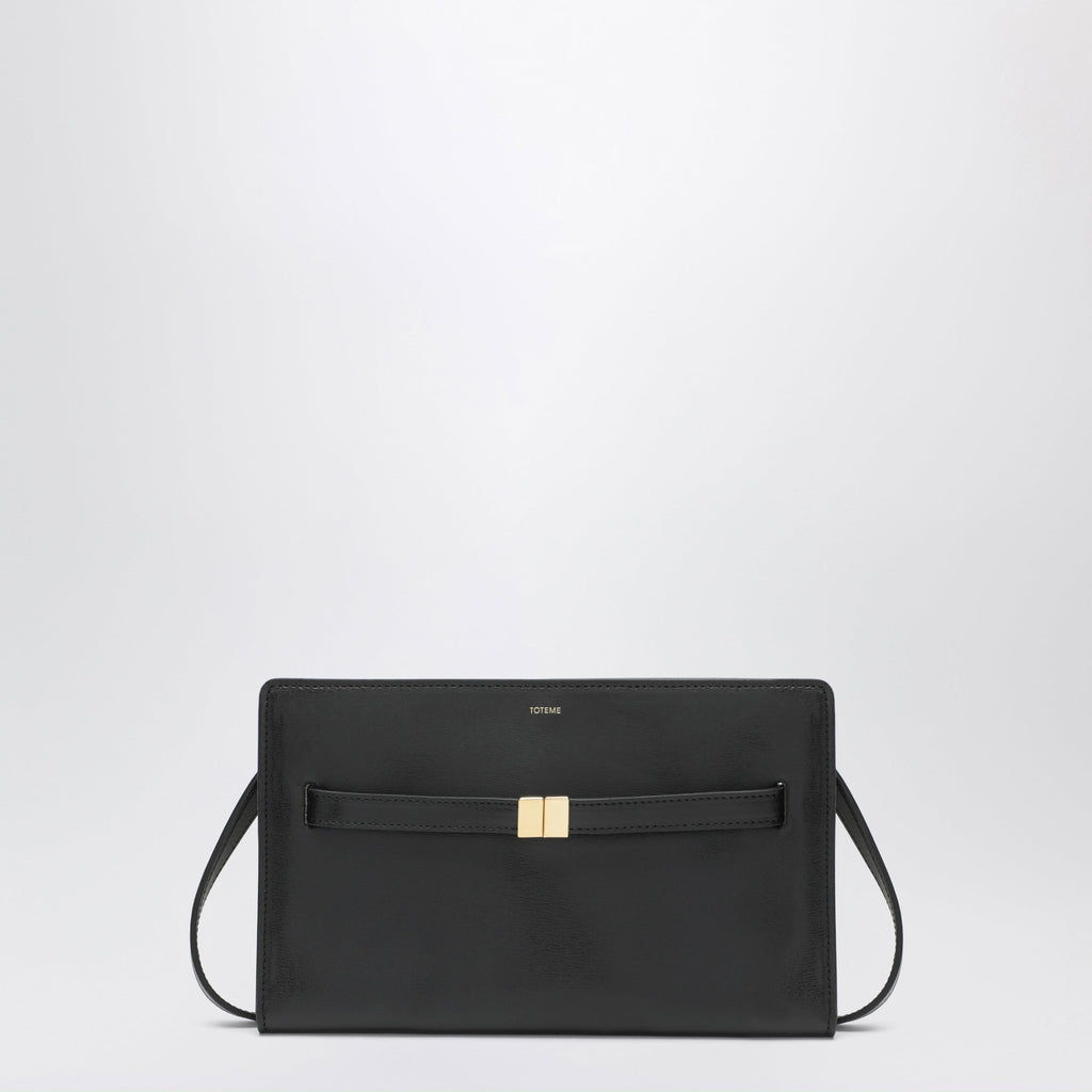 Toteme Crossbody Bag With Belt Detail In Black Pebbled Leather Women