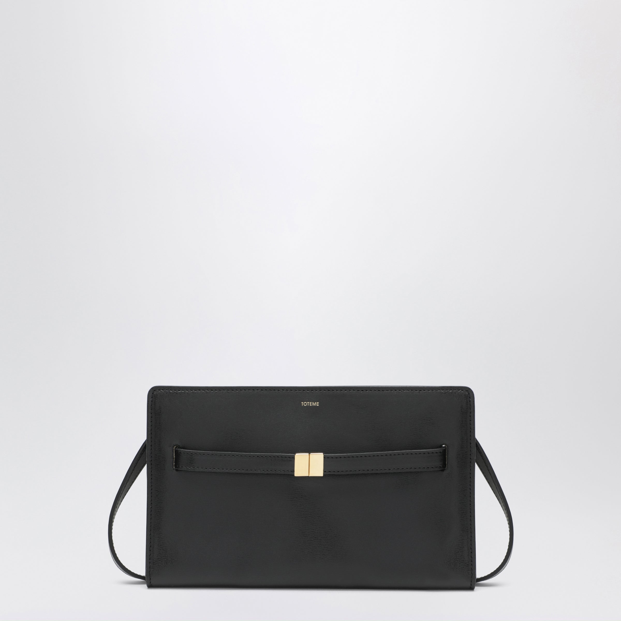 Toteme Crossbody Bag With Belt Detail In Black Pebbled Leather Women