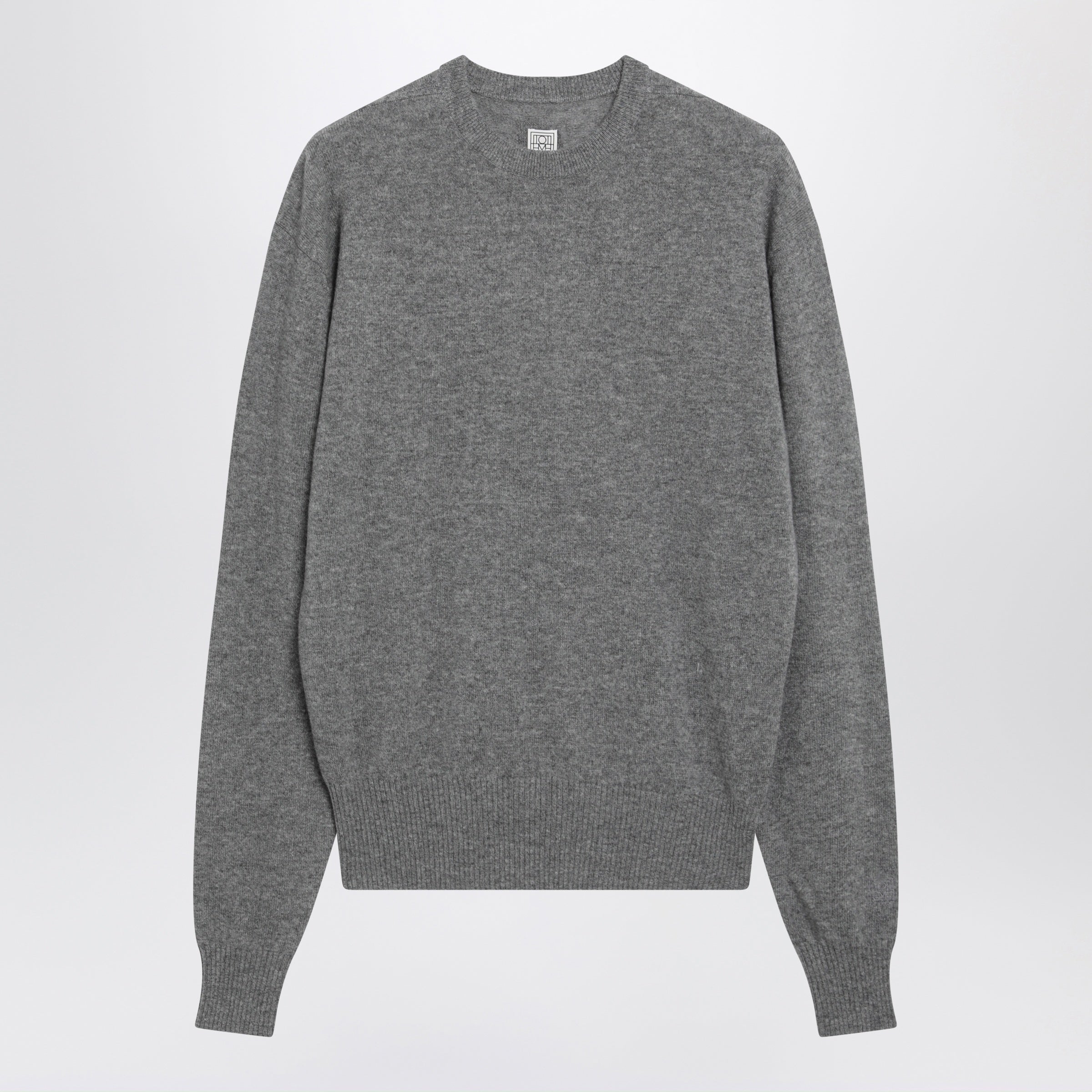 Toteme Classic Cashmere Crew-Neck Sweater In Mid Grey Melange Women
