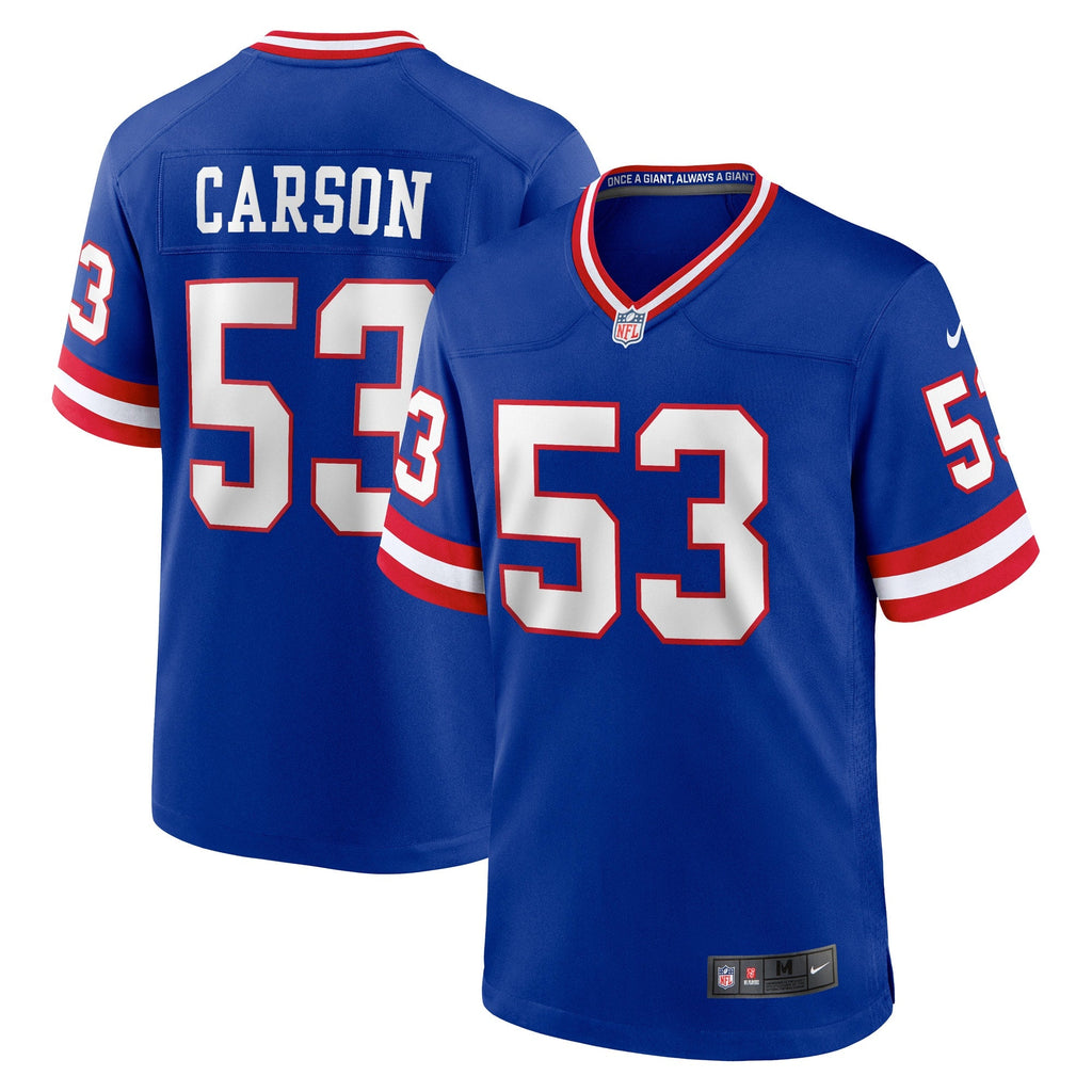 New York Giants Harry Carson Royal Retired Player Alternate Game Jersey