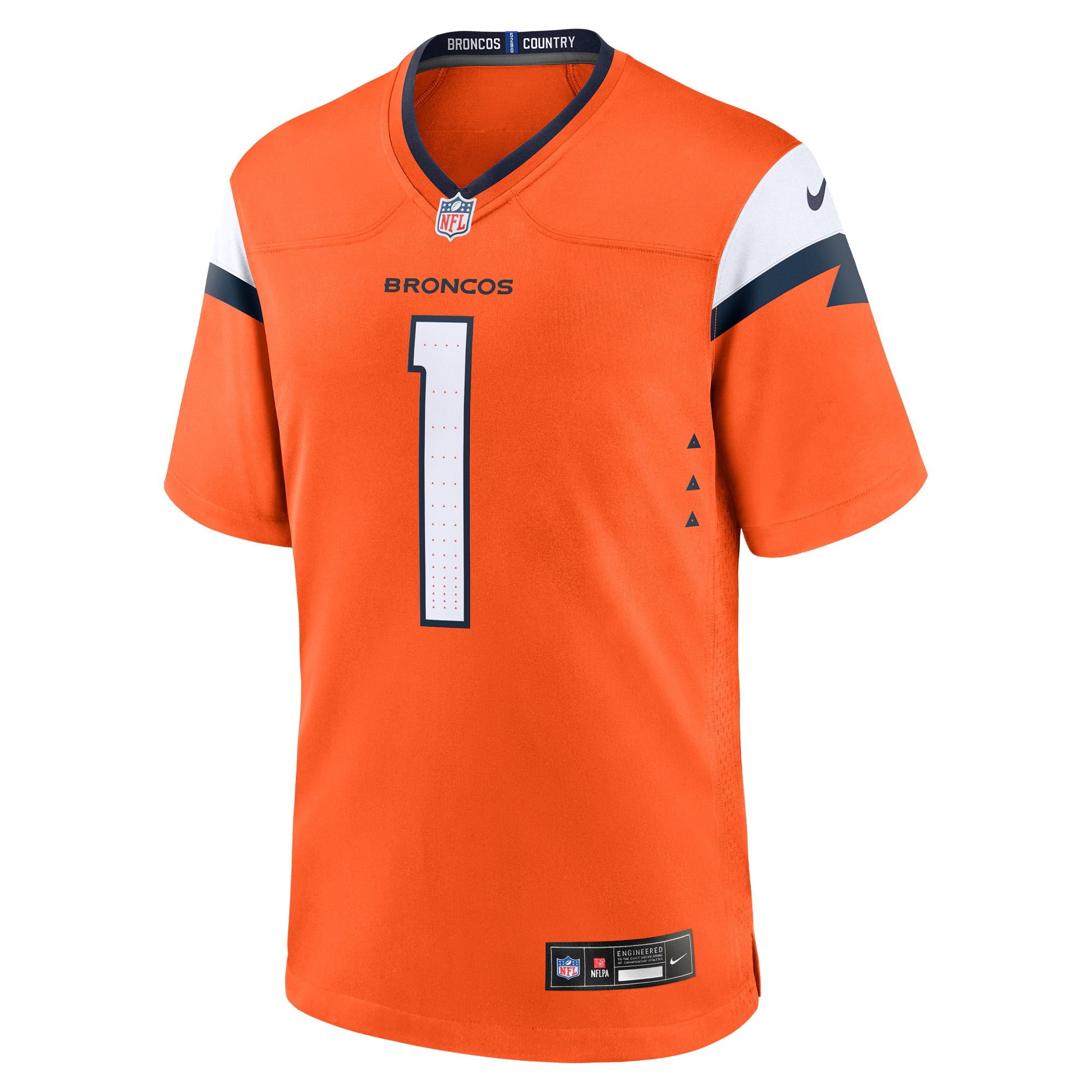 Denver Broncos Orange #1 Dad Game Jersey