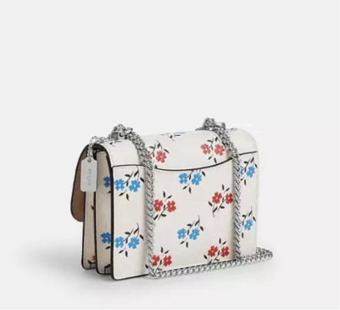 NWT Coach Leather Mini Klare Crossbody Bag With Floral Print