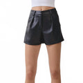 Women's Pleated Detail Shorts In Black