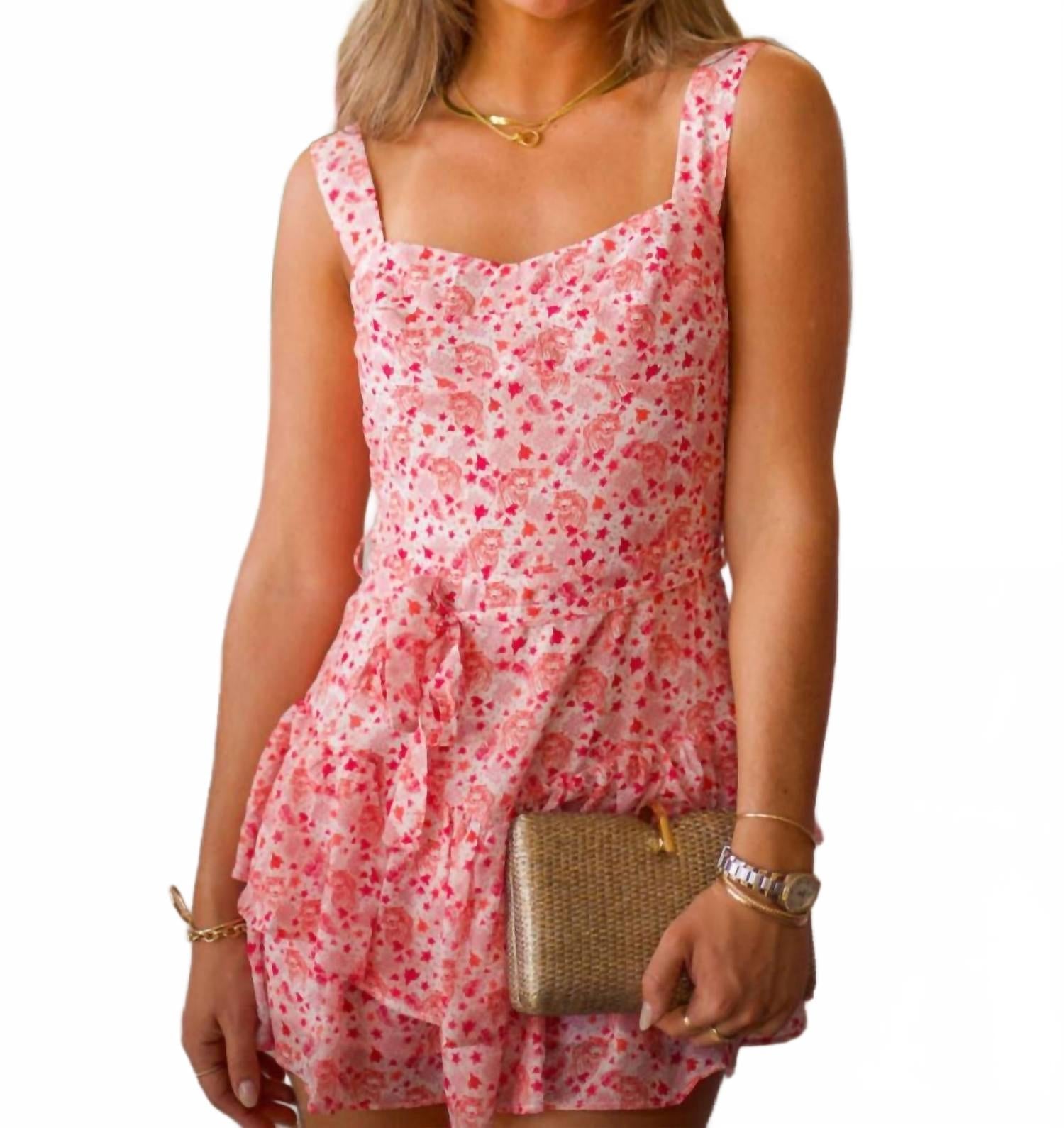 Hailey Romper In Tiger Orchid Love