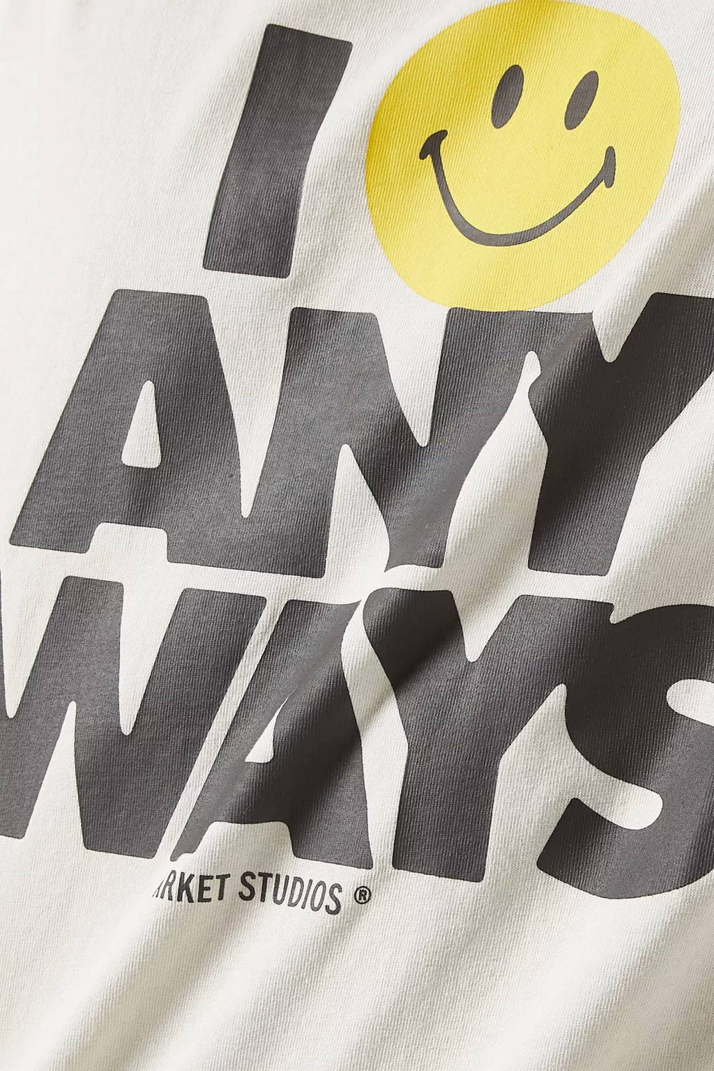 Smiley Smile Anyways T-Shirt In White