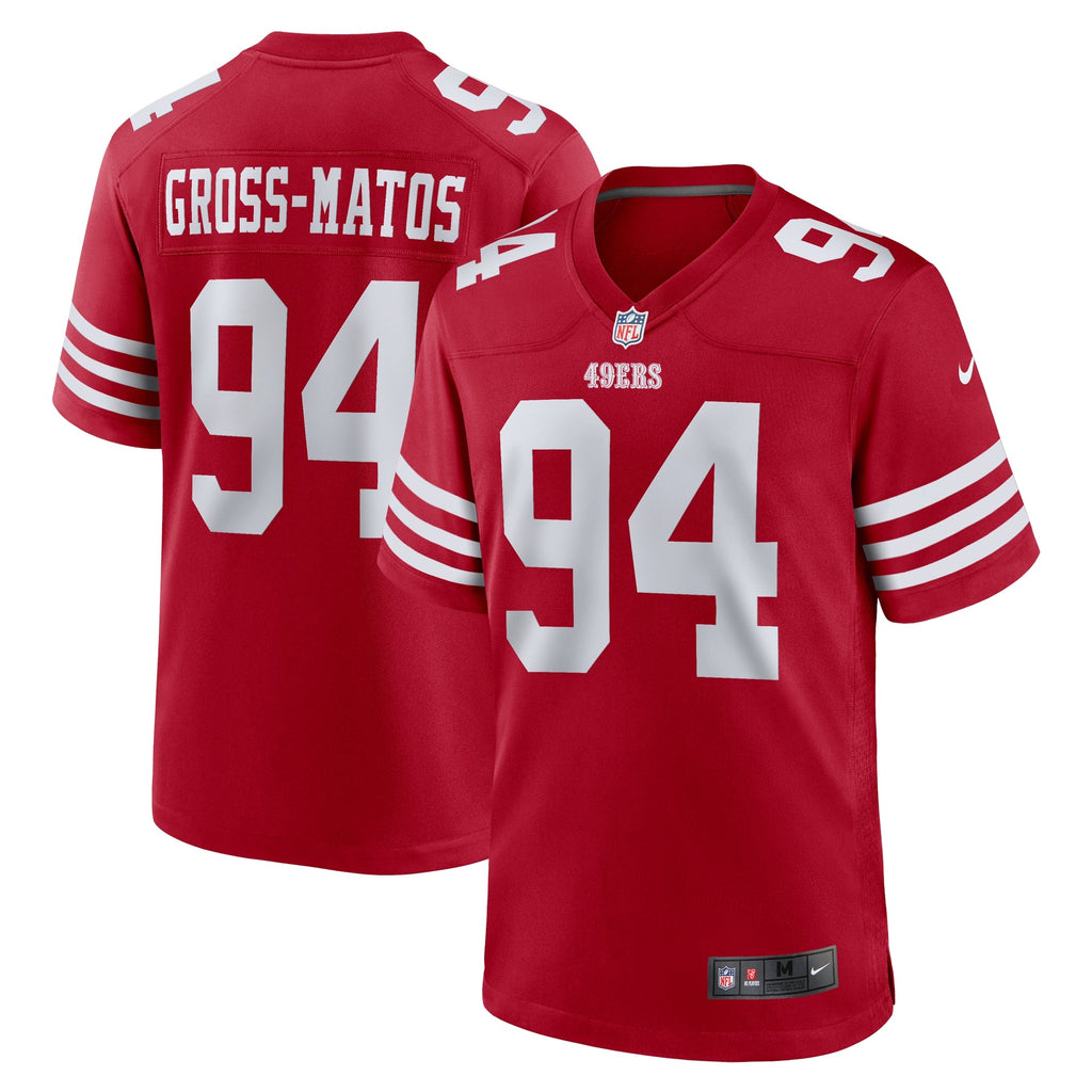 San Francisco 49ers Yetur Gross-Matos Scarlet Team Game Jersey