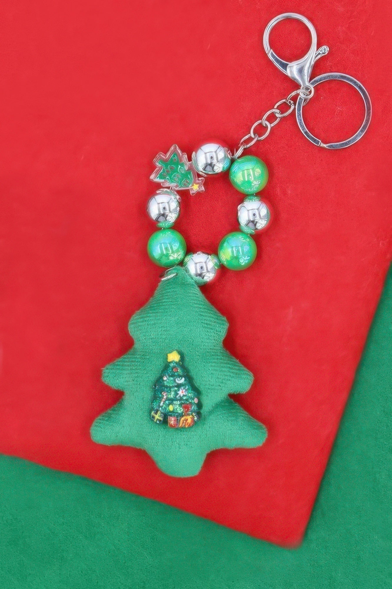 Festive Fir Holiday Keychain Ornament