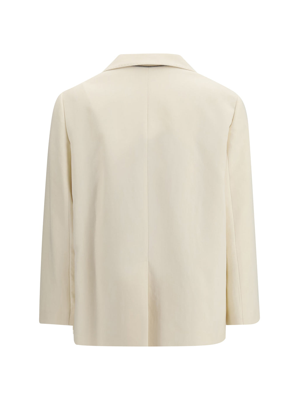 Brunello Cucinelli Women Fluid Twill Jacket In Viscose And Linen With Monile