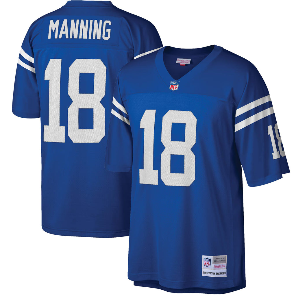 Indianapolis Colts Peyton Manning Mitchell & Ness Royal Big & Tall 1998 Retired Player Replica Jersey