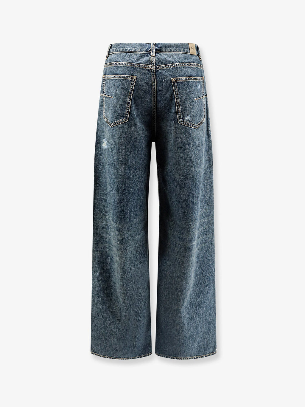 Dior Men Destroyed-Effect Blue Denim Jeans