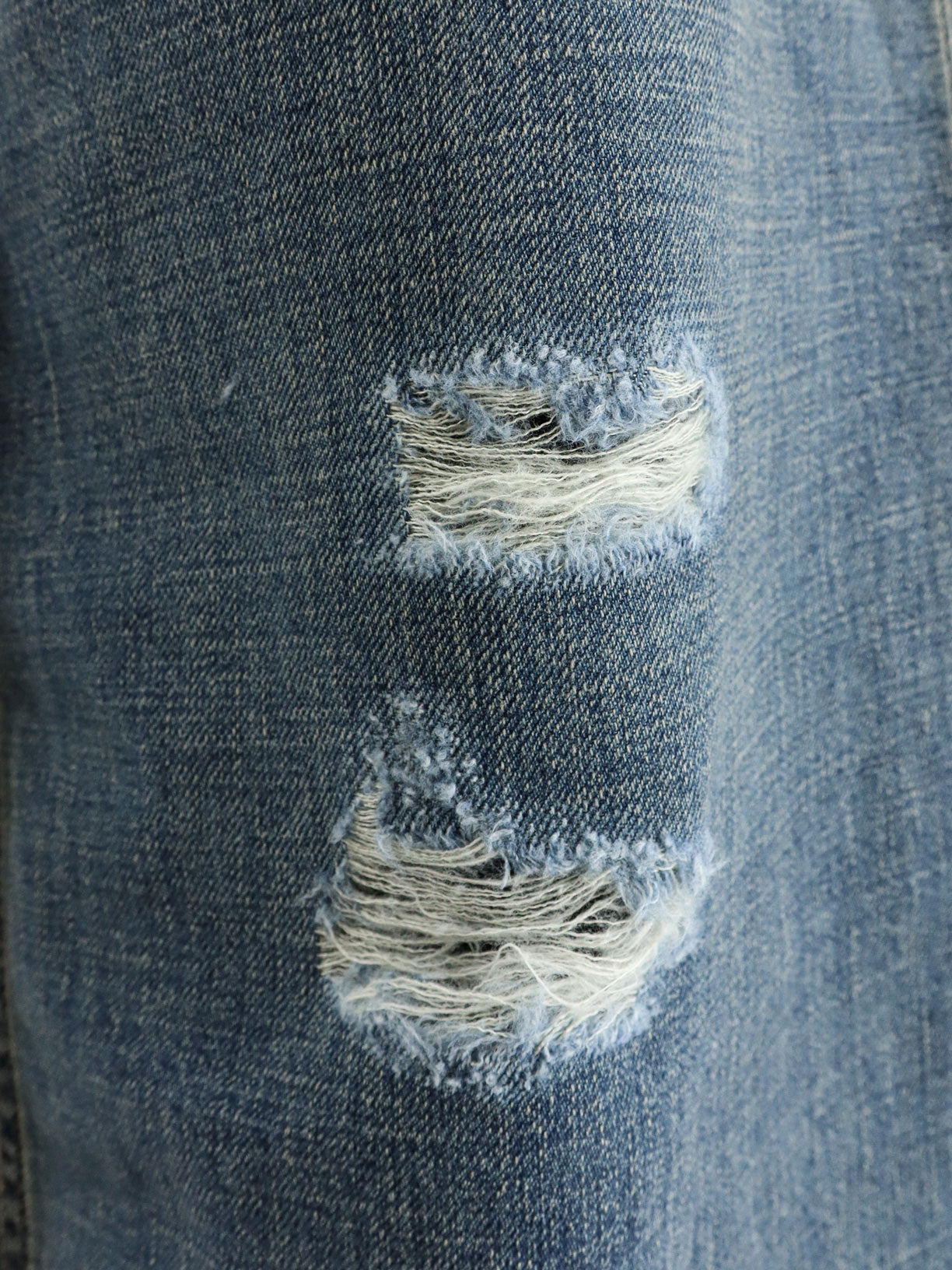 Dior Men Destroyed-Effect Blue Denim Jeans