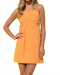 Spaghetti Strap Cut Out Mini Dress In Orange