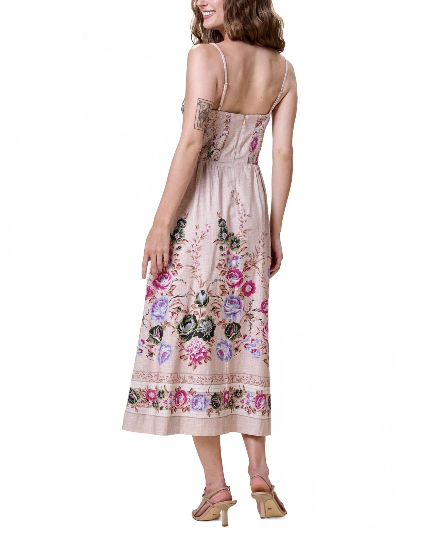 Trina Ankle Dress In Silva Print