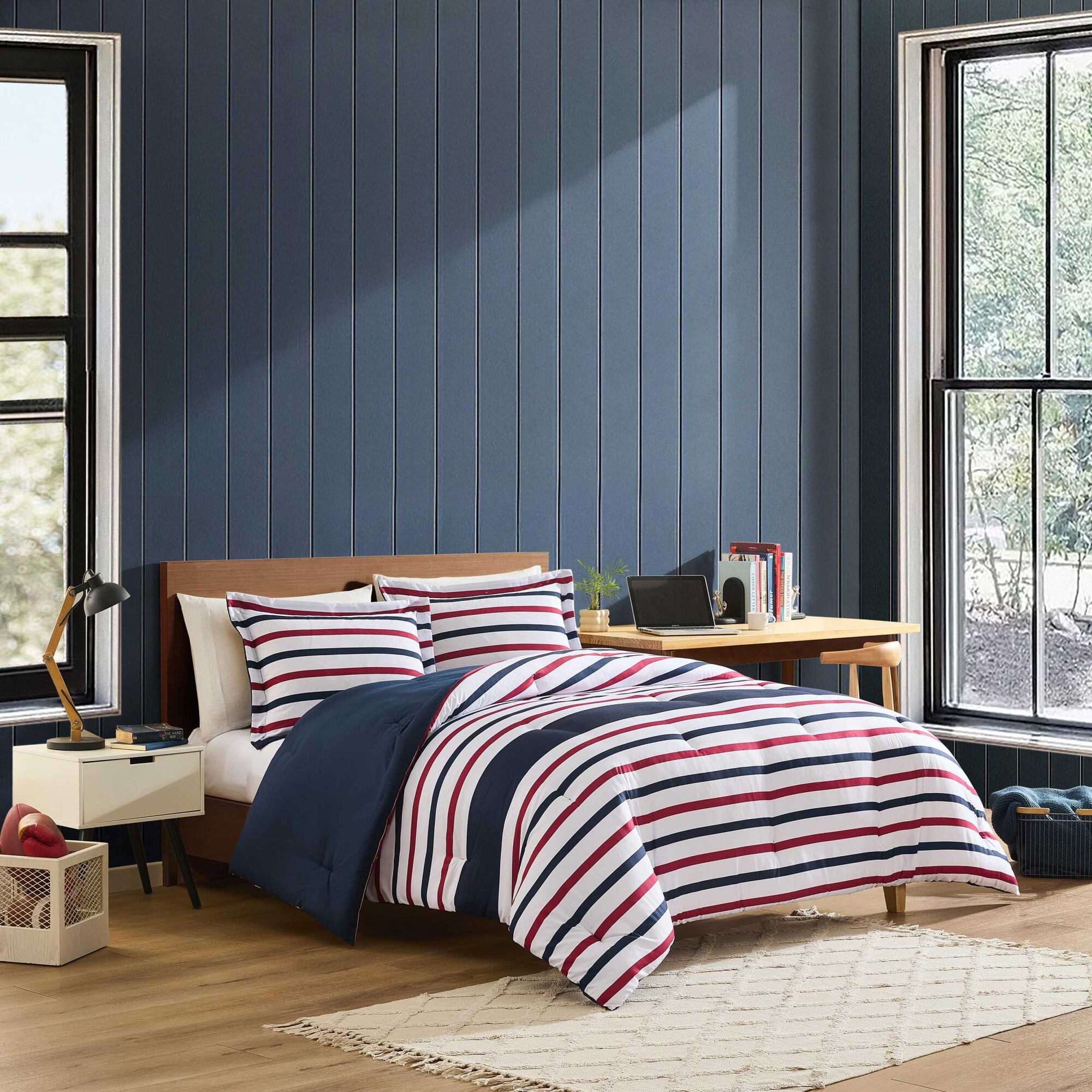 Nautica Clove Hitch Stripe Blue Full/Queen Comforter Set