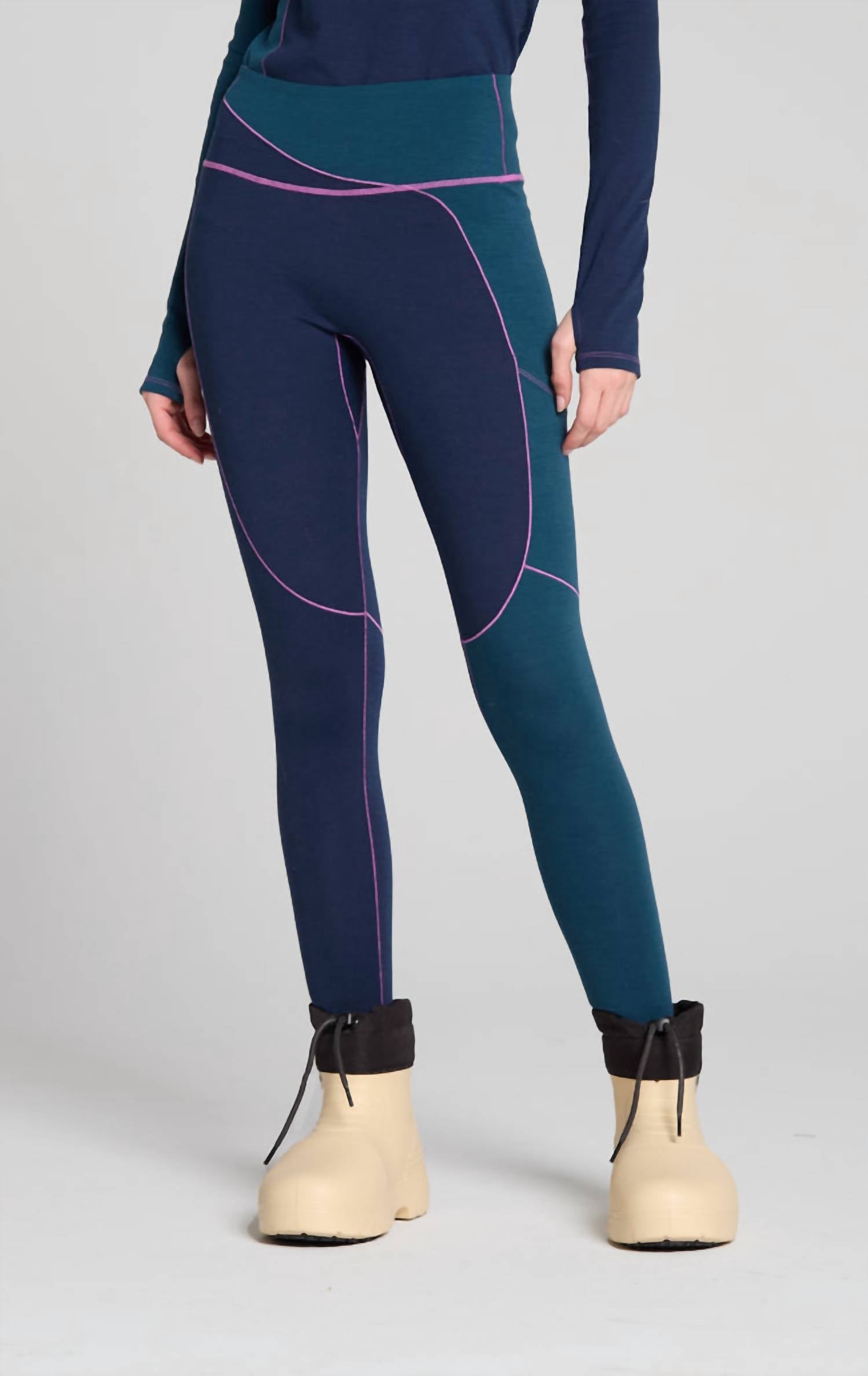Wool Sculpt Merino Baselayer Legging In Slushi Midnight