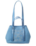 Off-White East West Small Denim & Leather Tote