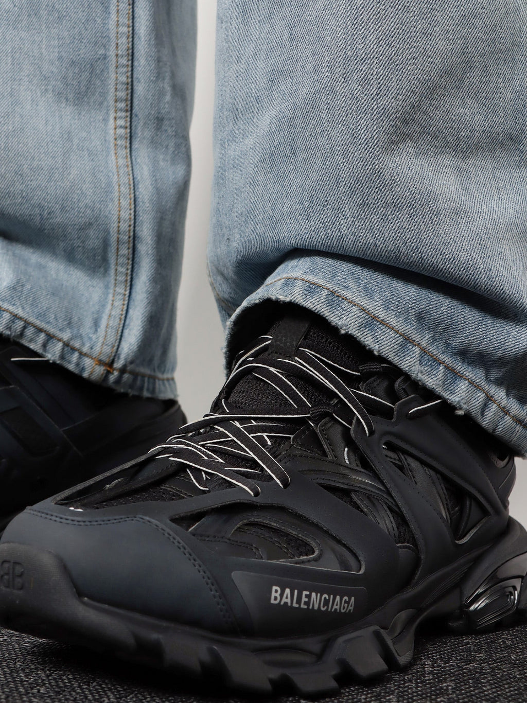 Balenciaga Men Track Nylon And Mesh Sneakers
