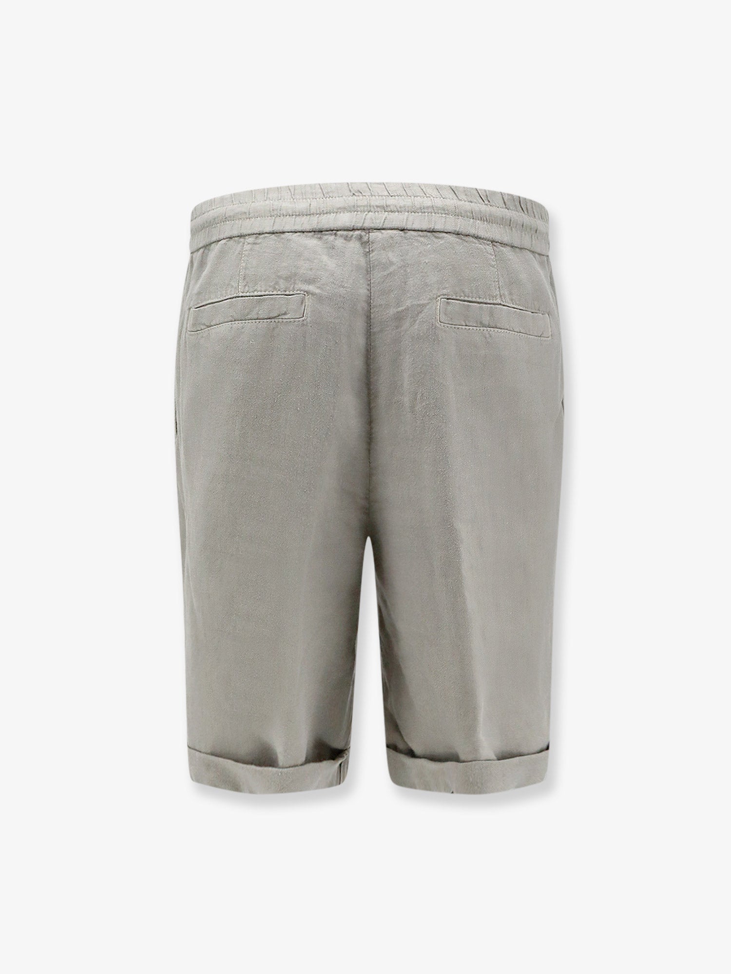 Brunello Cucinelli Men Linen Bermuda Shorts With Drawstring