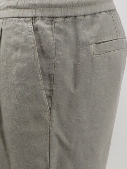 Brunello Cucinelli Men Linen Bermuda Shorts With Drawstring