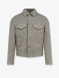 Brunello Cucinelli Men Grey Denim Jacket