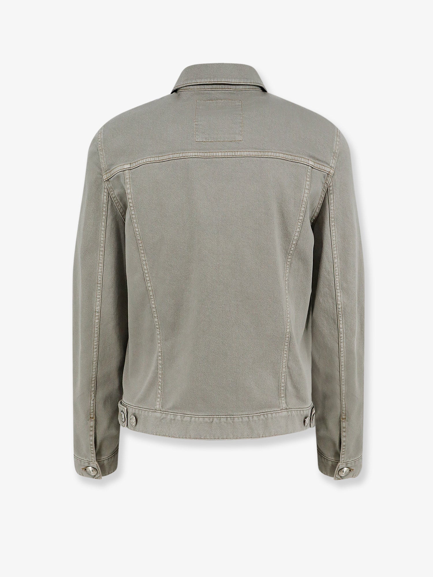 Brunello Cucinelli Men Grey Denim Jacket