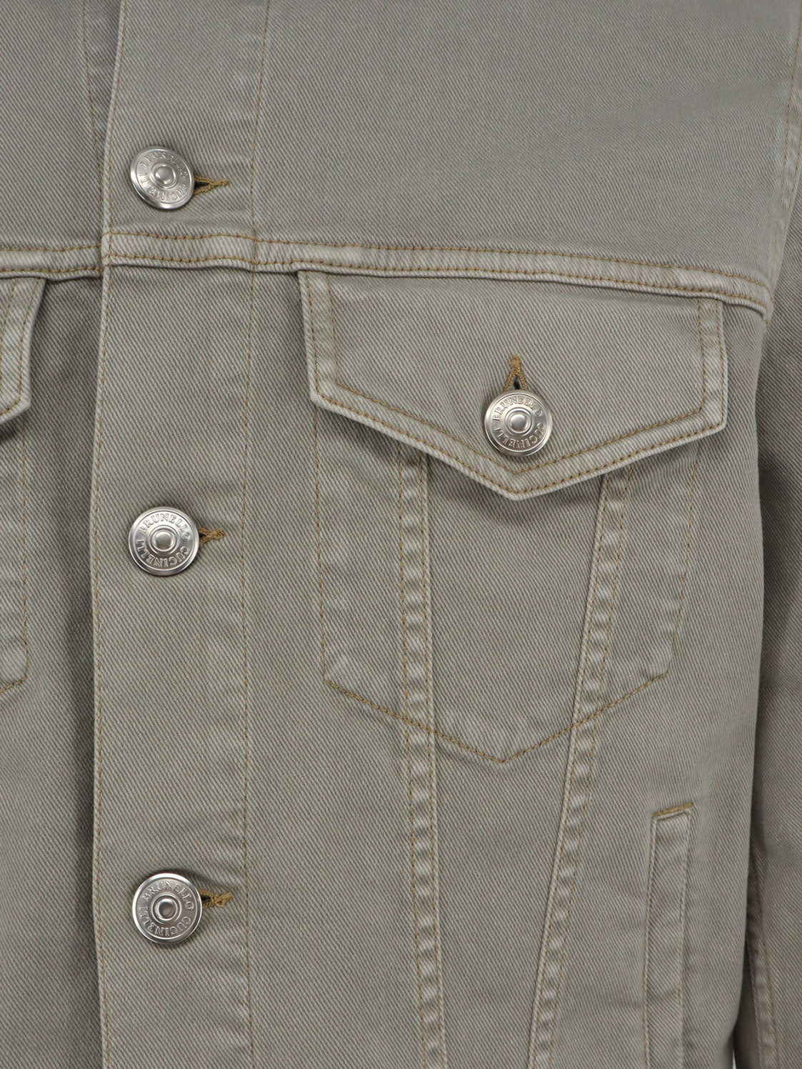Brunello Cucinelli Men Grey Denim Jacket