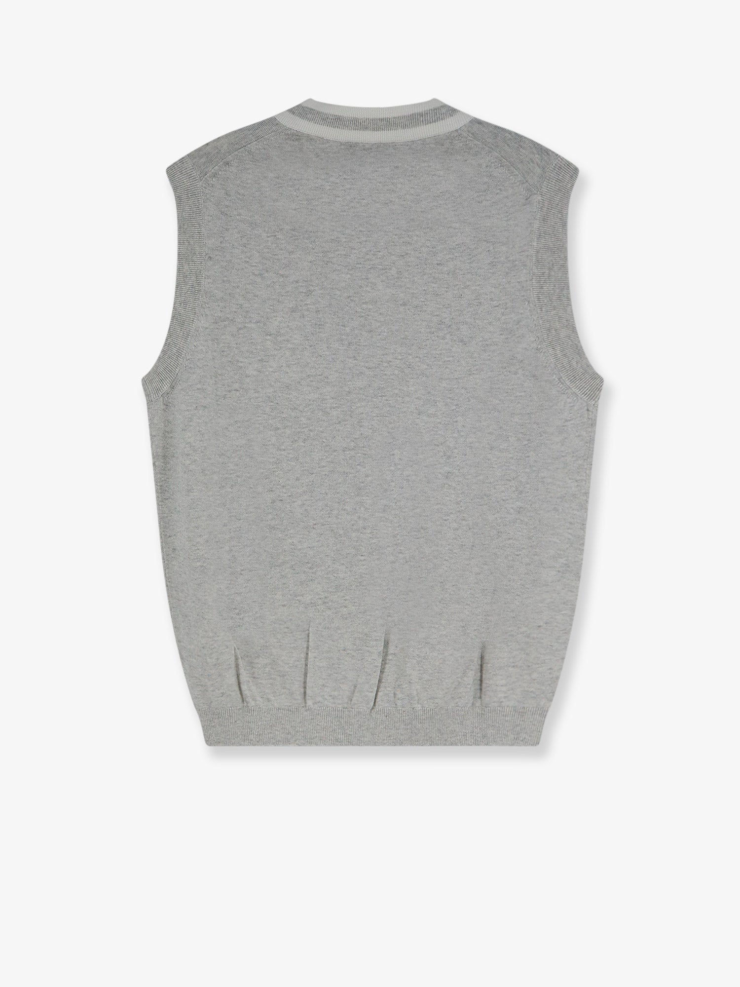 Brunello Cucinelli Men Cotton Vest With Front Logo Patch