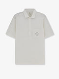 Brunello Cucinelli Men Virgin Wool Polo Shirt With Front Logo Patch