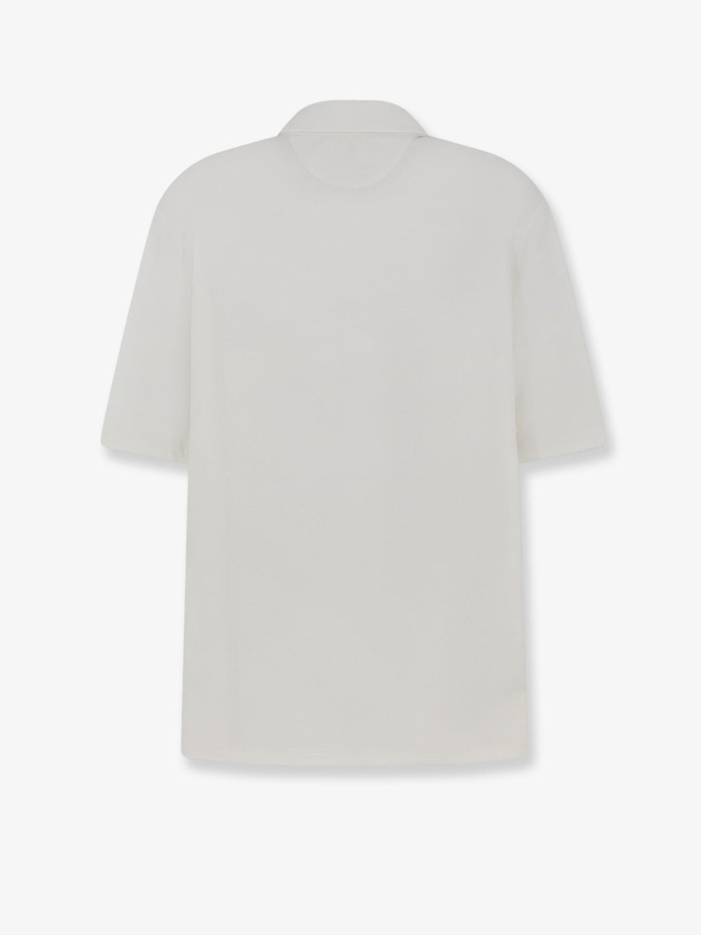 Brunello Cucinelli Men Virgin Wool Polo Shirt With Front Logo Patch