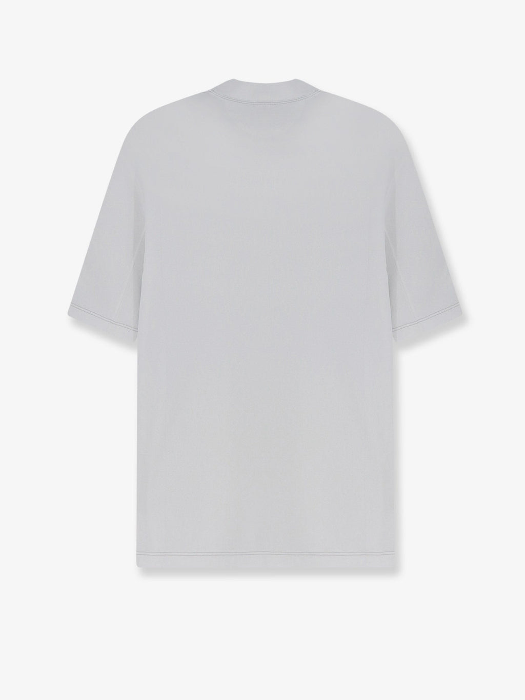 Brunello Cucinelli Men Technical Fabric T-Shirt With Front Logo Patch