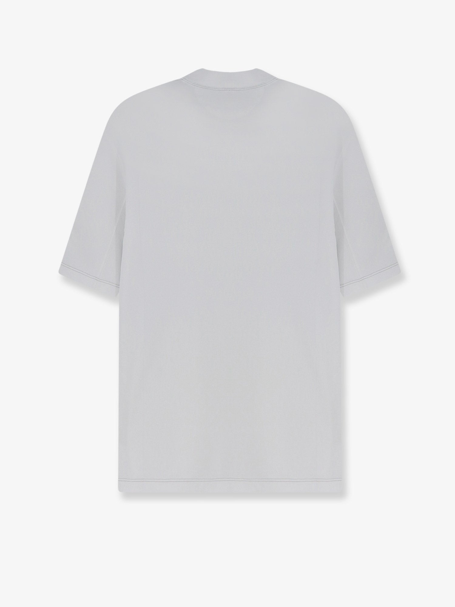 Brunello Cucinelli Men Technical Fabric T-Shirt With Front Logo Patch