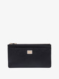 Dolce & Gabbana Women Hammered Leather Card Holder With Metal Tag