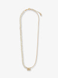Dolce & Gabbana Women Brass Necklace With Pearls And Dg Logo