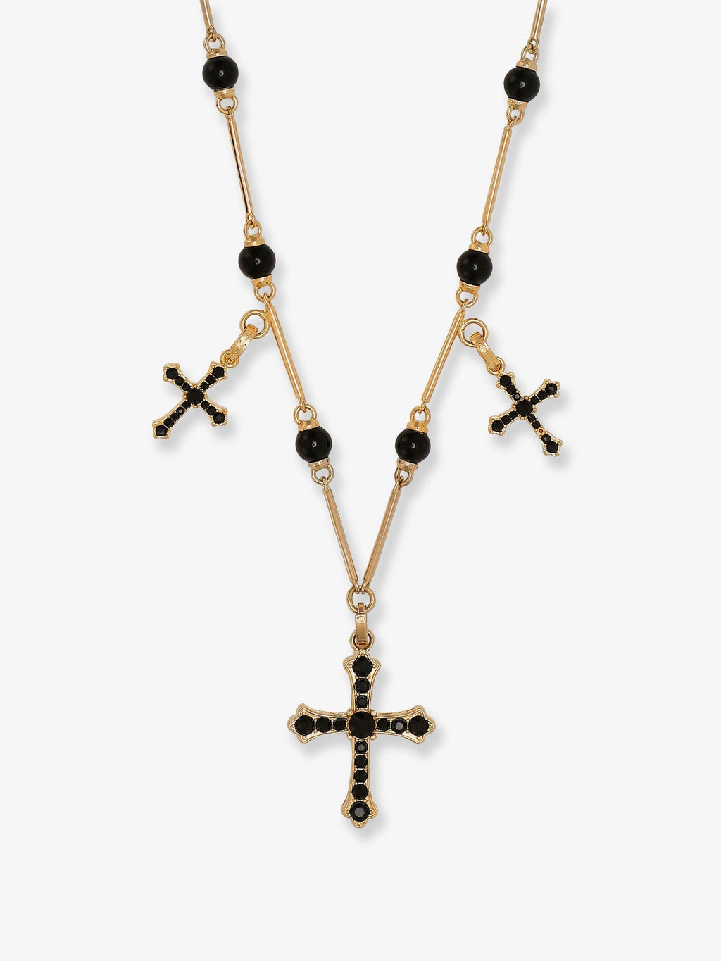 Dolce & Gabbana Women Brass Rosary With Cross Charms