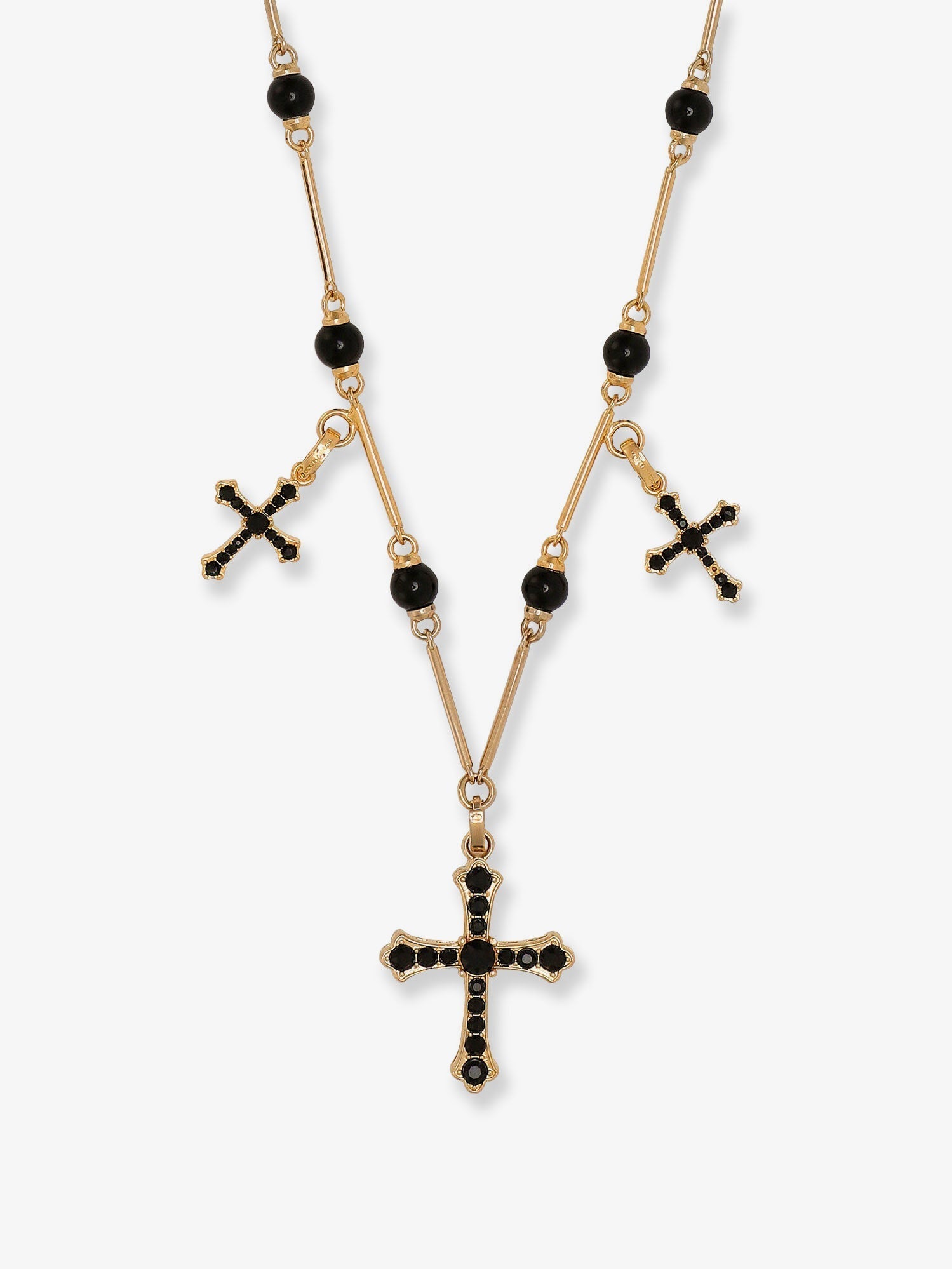 Dolce & Gabbana Women Brass Rosary With Cross Charms