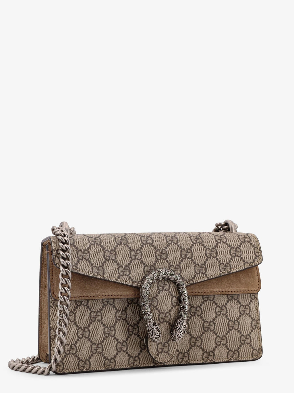 Gucci Women Dionysus Medium Gg Supreme Fabric Crossbody Bag